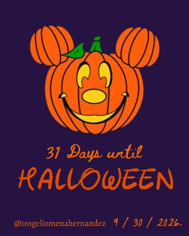 RogelioMena12's tweet photo. 31 Days until Halloween 🎃.

#Halloween #Halloween2026 #DisneyHalloween 
#FanArt #Deviantart https://t.co/xNfcIww5Fo