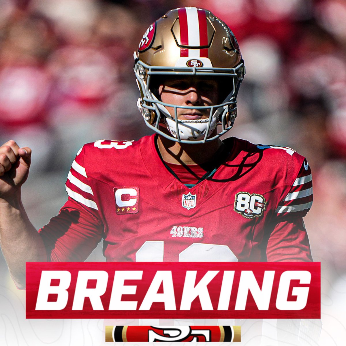 OurSf49ers's tweet photo. #49ers Brock Purdy has been named FedEx Air NFL Player of the Week 🔥

H/T @49erswebzone https://t.co/IzzCB7Pa9U