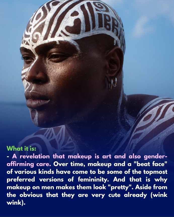 dramaqueensgh's tweet photo. The Makeup On Men Trend is more than a cute picture/video our algorithm recommends to us. It is a reminder that makeup is form of art and a reoccurrence of a previous fashion trend for men.

(1/3)

Phot credit: Pexels https://t.co/ZzhJDQYrpf