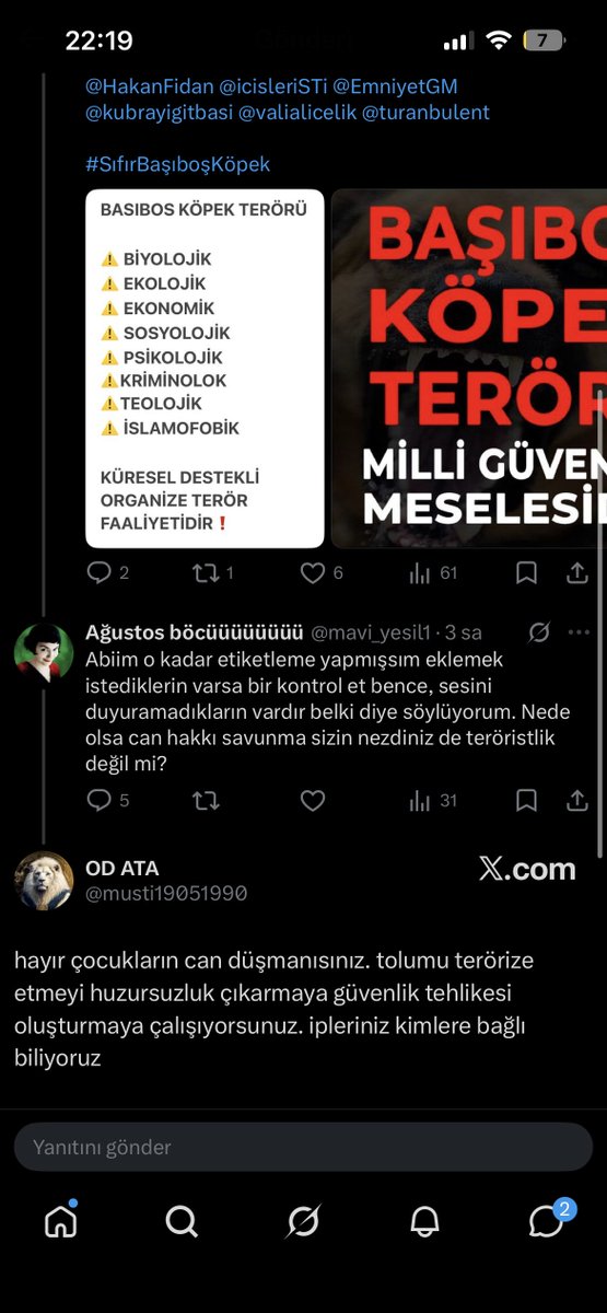 mta2203's tweet photo. @musti19051990 @mavi_yesil1 @FaTuRa014680 @bianet_org @mustafaciftcitr @TC_icisleri @TEMDairesi @ikalin1 @HakanFidan @icisleriSTi @EmniyetGM @kubrayigitbasi @valialicelik @turanbulent senin ipin kime bağlı musti? ahlaksız musti gel ormana gidelim, severiz seni biraz. https://t.co/MeinJVTBtG