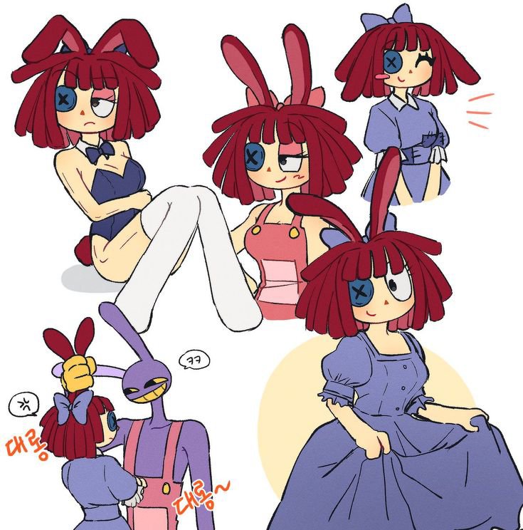 MissRagata's tweet photo. Ragatha's whole wardrobe lookbook 👗💖..... 
Artby @bining_97
#Ragatha #TADC #TheAmazingDigitalCircusFanArt https://t.co/ggjoeAmikR