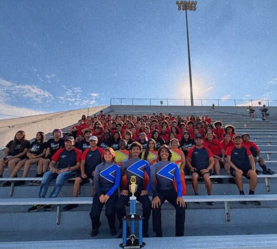 DelValleISD's tweet photo. Huge congratulations to Del Valle High School Band for taking 1st Place in the AAA Division at the Cap City Marching Festival this past weekend! Their hard work, sacrifice, and relentless teamwork truly showed on the field. We could not be prouder of every single Cardinal!❤️🖤 https://t.co/Lb8YJWI9wG