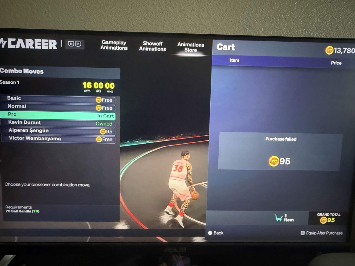 Breathe012's tweet photo. @NBA2K @Ronnie2K @NBA2KMyTEAM  Can’t purchase Dribble moves PC steam fix Patch https://t.co/PnQDOzBOD2
