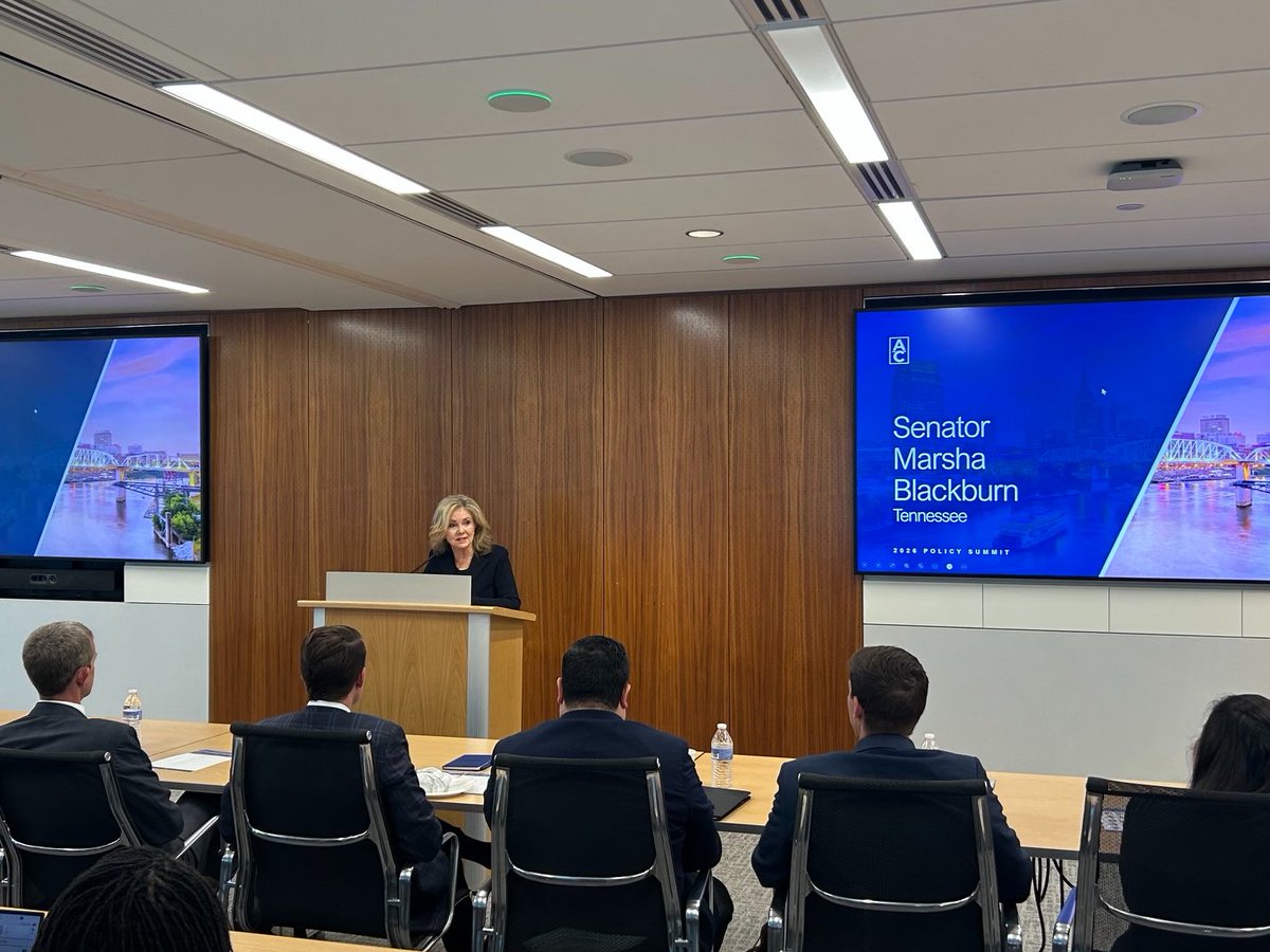 StonesRiverGrp's tweet photo. SRG enjoyed attending the 2026 Policy Summit hosted by our client, @AC_GrowthReady, this week in Washington, D.C. Special thanks to Sen. @MarshaBlackburn and Knoxville's Chris Miller, Director  @CDFIFund and former CFO of @3rootscapital, for sharing their insights at the Summit. https://t.co/kiMJ12h3Be