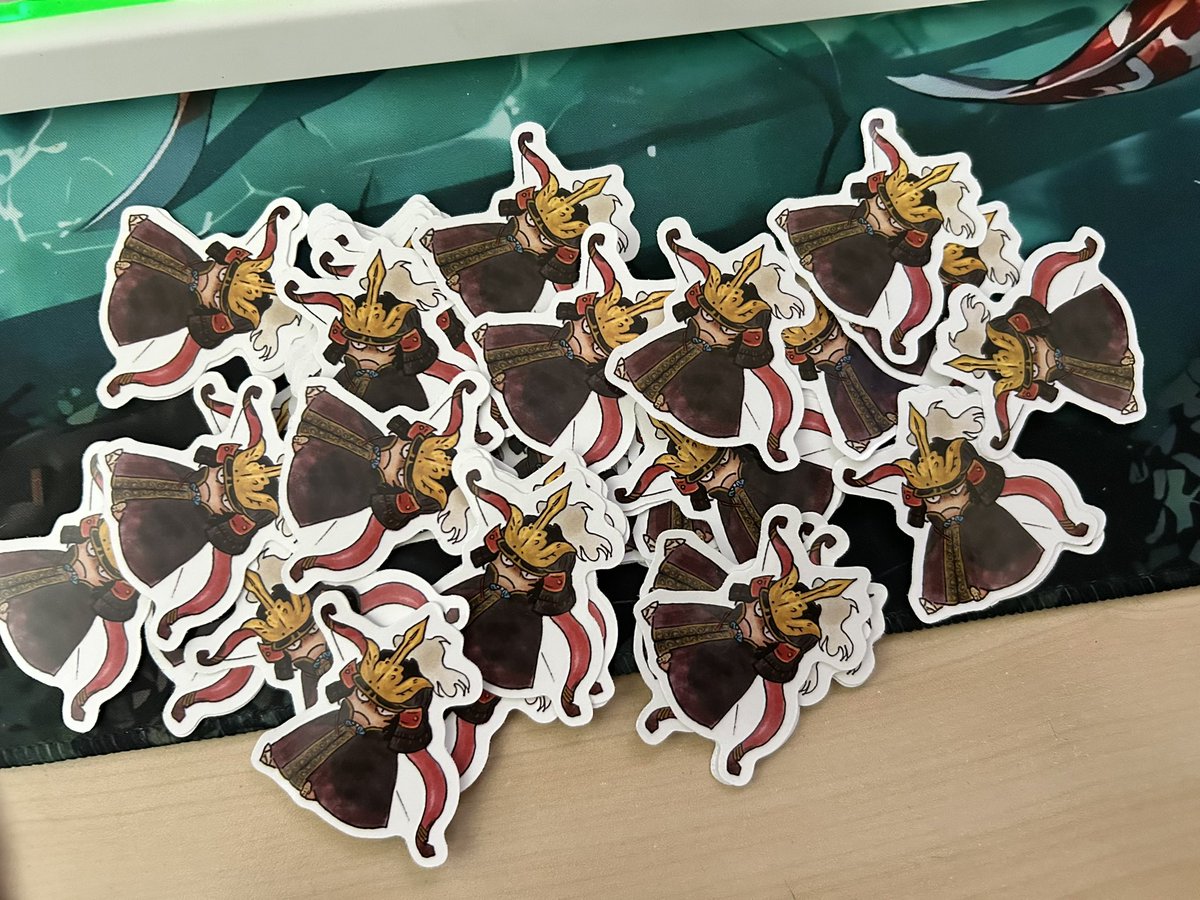 ViviSockless's tweet photo. I thought I ordered 8 stickers. Turns out I ordered 80 https://t.co/DZeEV3Dtyu