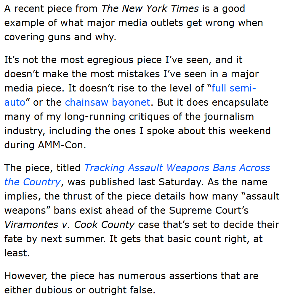 TheReloadSite's tweet photo. Analysis: New York Times Gun Reporting Mistakes Indicative of Industry Issue [Member Exclusive] https://t.co/LQdVby4LBf