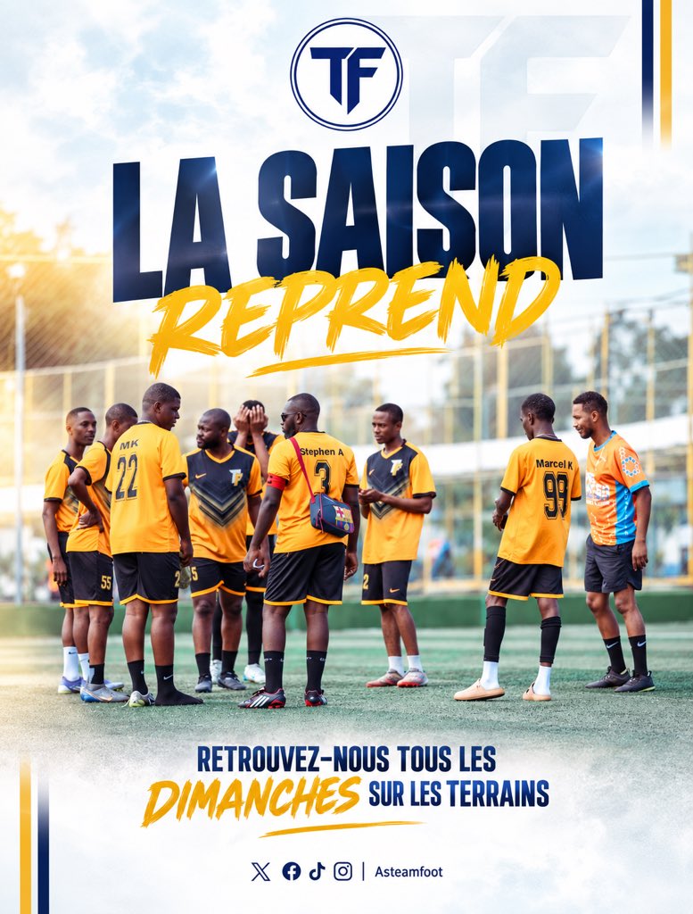AsTeamFoot's tweet photo. L’AS Team Foot lance officiellement sa nouvelle saison!
De nouveaux matchs, de nouveaux défis, des nouvelles histoires à écrire ensemble.
#ASTF
#JSB https://t.co/59RvRlO63H
