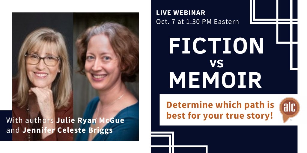 authorlearning's tweet photo. Fiction or memoir? In next week's webinar, two award-winning authors will share their writing journeys &amp; how they determined the right path for their stories.
https://t.co/ic2NUWW6X9 #writingworkshops #writingcommunity #writerslife #amwriting #author #fictionwriter #memoirwriter https://t.co/86tcbXpibm