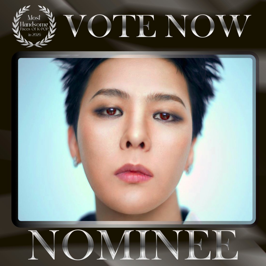 TOP100KPOP's tweet photo. G-DRAGON (BIGBANG) is nominated for Most Handsome Faces of K-Pop in 2026.

🚨 LAST DAYS TO VOTE!!!
👉 VOTE: https://t.co/KQkXdYYxhj https://t.co/OBzhaENzjr