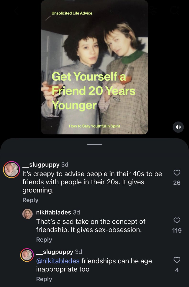 offbeatorbit's tweet photo. “It gives grooming” I’m sorry but there is nothing inherently predatory about an adult in their 20s and an adult in their 40s being friends. Please grow the fuck up……QUICKLY. https://t.co/3gD4R8mcew
