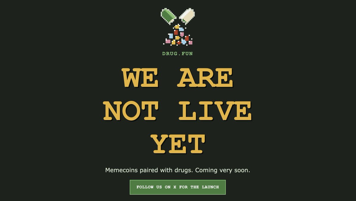 drug_dot_fun's tweet photo. Do not get SCAMMED.

We've updated the website saying we are not live.

Tech we made got a huge traction even before the launch.

We will launch soon and share the official CA here. https://t.co/a3UmoV6kaV