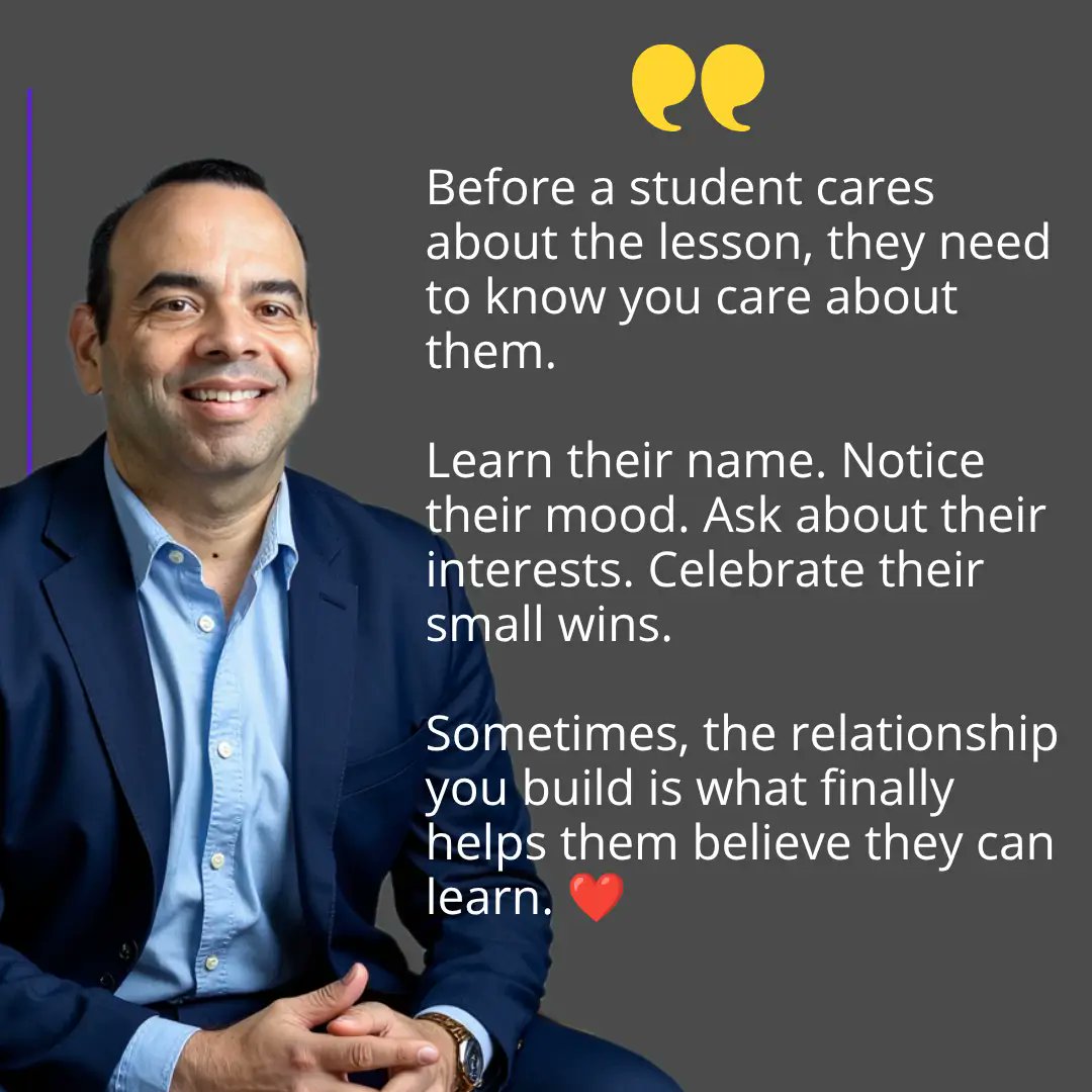 JoeNavarroPro's tweet photo. Every student deserves to feel seen, heard, and valued—not only for their grades, but for who they are. ❤️ 𝗪𝗵𝗮𝘁 𝗶𝘀 𝗼𝗻𝗲 𝘀𝗺𝗮𝗹𝗹 𝘄𝗮𝘆 ��𝗼𝘂 𝗵𝗲𝗹𝗽 𝘆𝗼𝘂𝗿 𝘀𝘁𝘂𝗱𝗲𝗻𝘁𝘀 𝗳𝗲𝗲𝗹 𝘃𝗮𝗹𝘂𝗲𝗱 𝗲𝗮𝗰𝗵 𝗱𝗮𝘆? https://t.co/jM3L5sc4Cp
