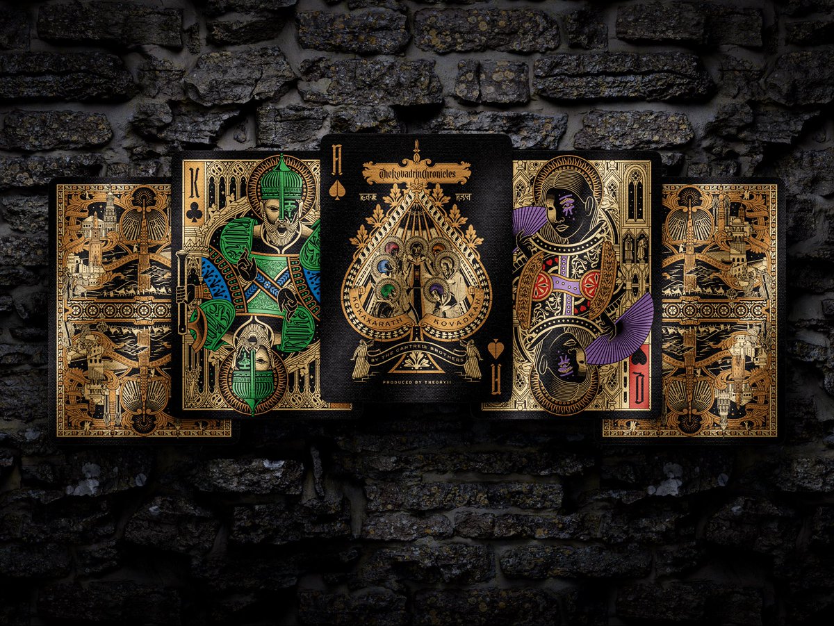 kevinrcantrell's tweet photo. Now available with @theory11 and through our Kickstarter campaign:
The Kovadrin Chronicles playing cards. https://t.co/L4Rg5oApQn