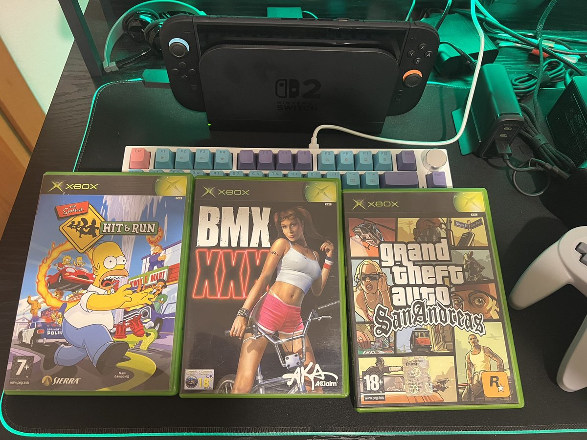 PiramideRossa87's tweet photo. Picked up these three absolute bangers for my classic Xbox collection! Hit &amp; Run, BMX XXX, and San Andreas. Nostalgia is hitting hard. 🎮🔥 #Xbox #RetroGaming #TheSimpsons #GrandTheftAuto https://t.co/JjZOajxOju