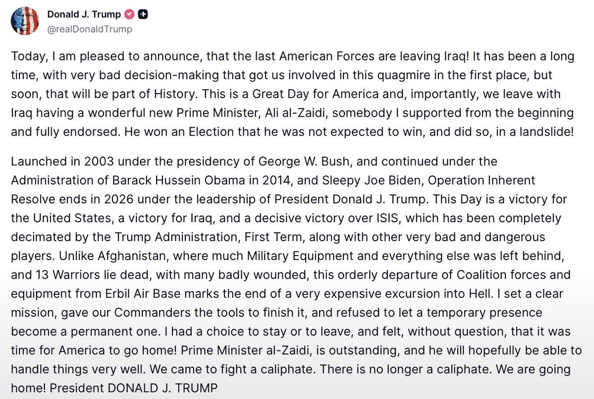 MAGAVoice's tweet photo. 🚨 IT’S OFFICIAL: We are DONE and have brought our Troops home thanks to President Trump  

GOD BLESS OUR TROOPS https://t.co/veCKRMbV78
