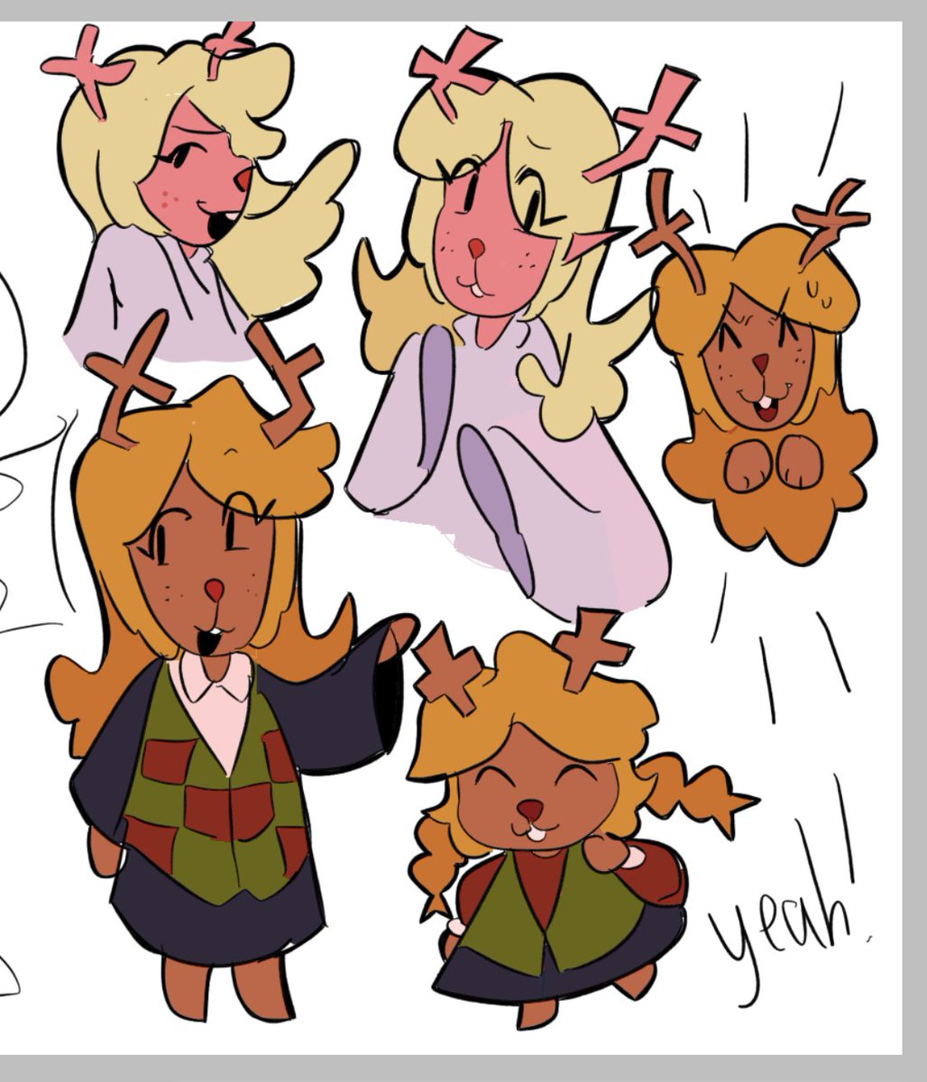 kolpkii's tweet photo. set of finished noelle doodles i made ! #deltarune https://t.co/l8E9PTqAqp