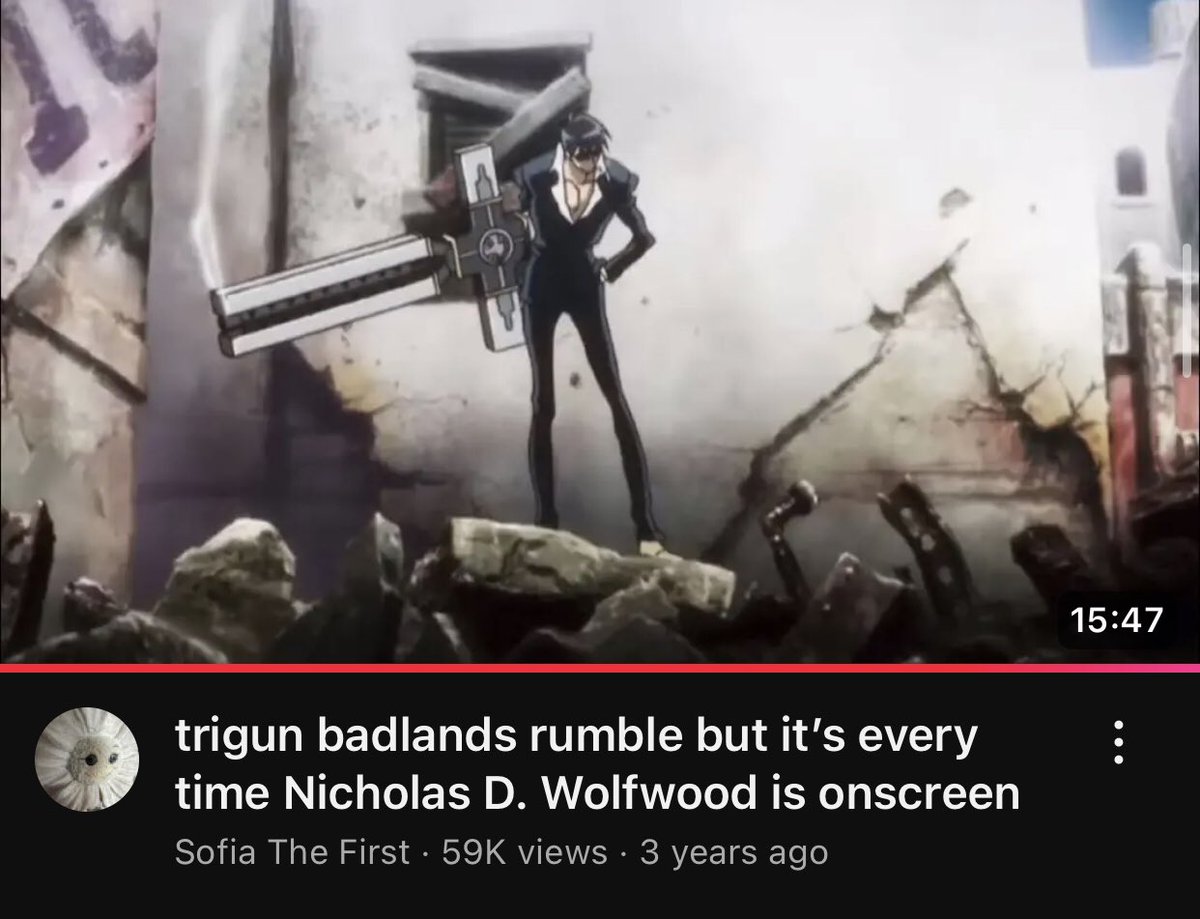 holdmagun's tweet photo. I know for a fact no one will be rewatching the movie for Vash. He might as well have never existed.

#TRIGUN https://t.co/kogvNI7MSd