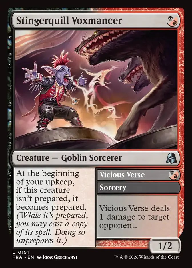 Shinxeeble's tweet photo. First days thoughts, these three cards play really well together, a part of it is that slickshot is just a really great card but reliably having 2 spells to trigger it with is sick.

Pompous battlemage is as good as you think it is as seen in the izzet challenge lists. pyre is eh https://t.co/CO1IFIt1D3