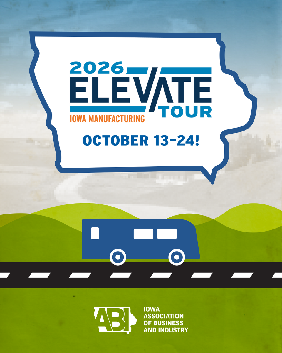 IowaABI's tweet photo. The Elevate Iowa Manufacturing Tour is back on the move this October! We’re bringing our hands-on manufacturing experiences to communities across Iowa, departing from to ABI’s Manufacturing Conference Oct. 13 in Altoona. Follow the tour as we highlight industry innovation across the state!
#ElevateIowaRVTour https://t.co/v4Zsm1iUWh