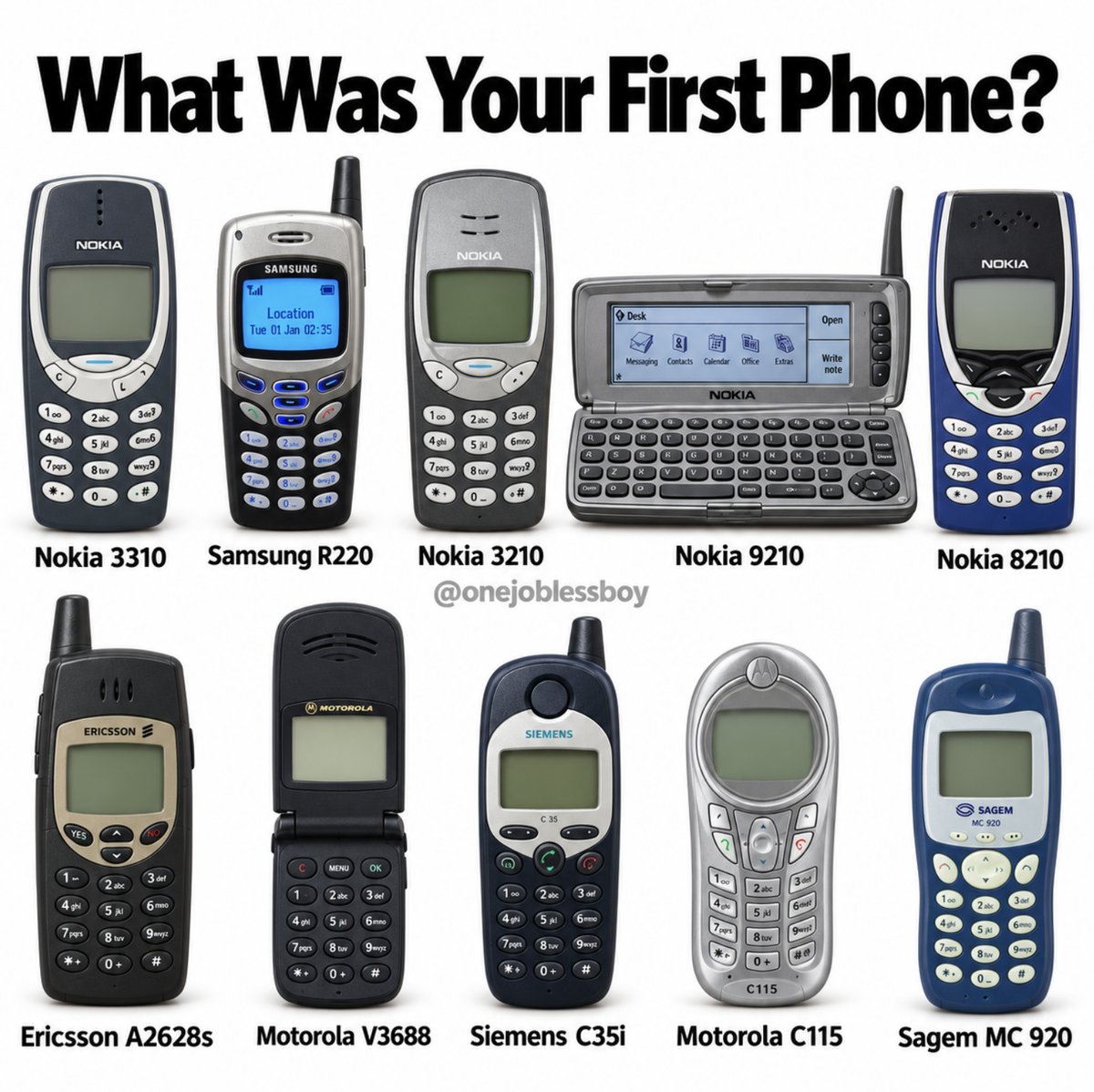 OneJoblessBoy's tweet photo. Do you remember the first phone you ever owned? https://t.co/Ac9hsHS97V