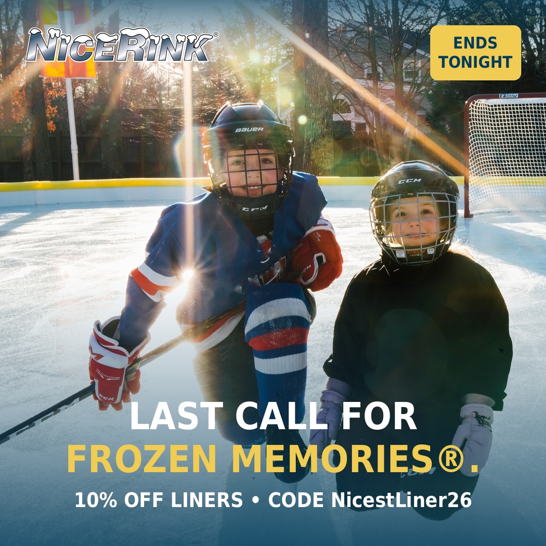 NiceRink's tweet photo. 🚨Ends TONIGHT! 10% off every liner with code NicestLiner26.⏰Everything else is 5% off thru Nov 3. We have everything you need!🏒
SHOP LINERS: https://t.co/94EfP7wc7E
#NiceRink #FrozenMemories #LastChance #Savings #ODR #BackyardRink #IceRinkLiners #Sale https://t.co/KqQxNnlLyw