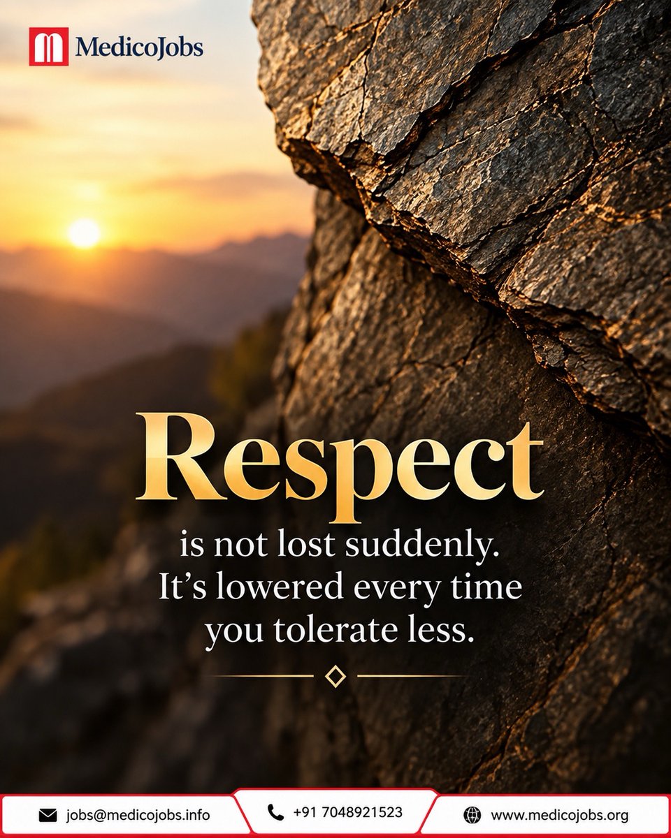 vinay_vt's tweet photo. Respect is earned through consistency, not demanded. 🪨✨

#Respect #SelfRespect #LifeLessons #Wisdom #MedicoJobs https://t.co/36E03qOSD8