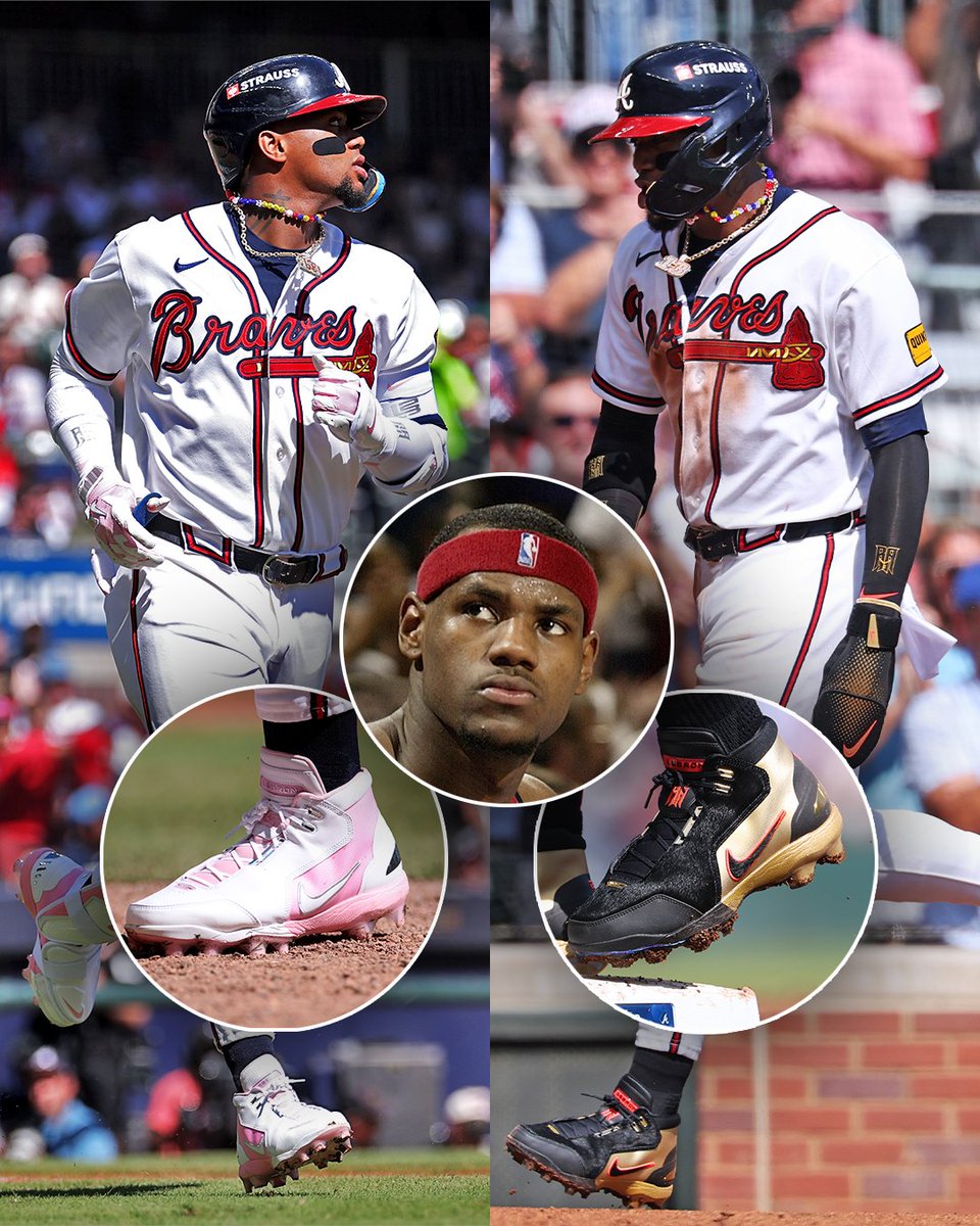 Ronald Acuña Jr. is going Zero Dark Thirty-13! 😤

Acuña Jr. is rocking custom Nike Air Zoom Generation cleats, LeBron James’ first signature sneaker! 🔥 
 [📷]