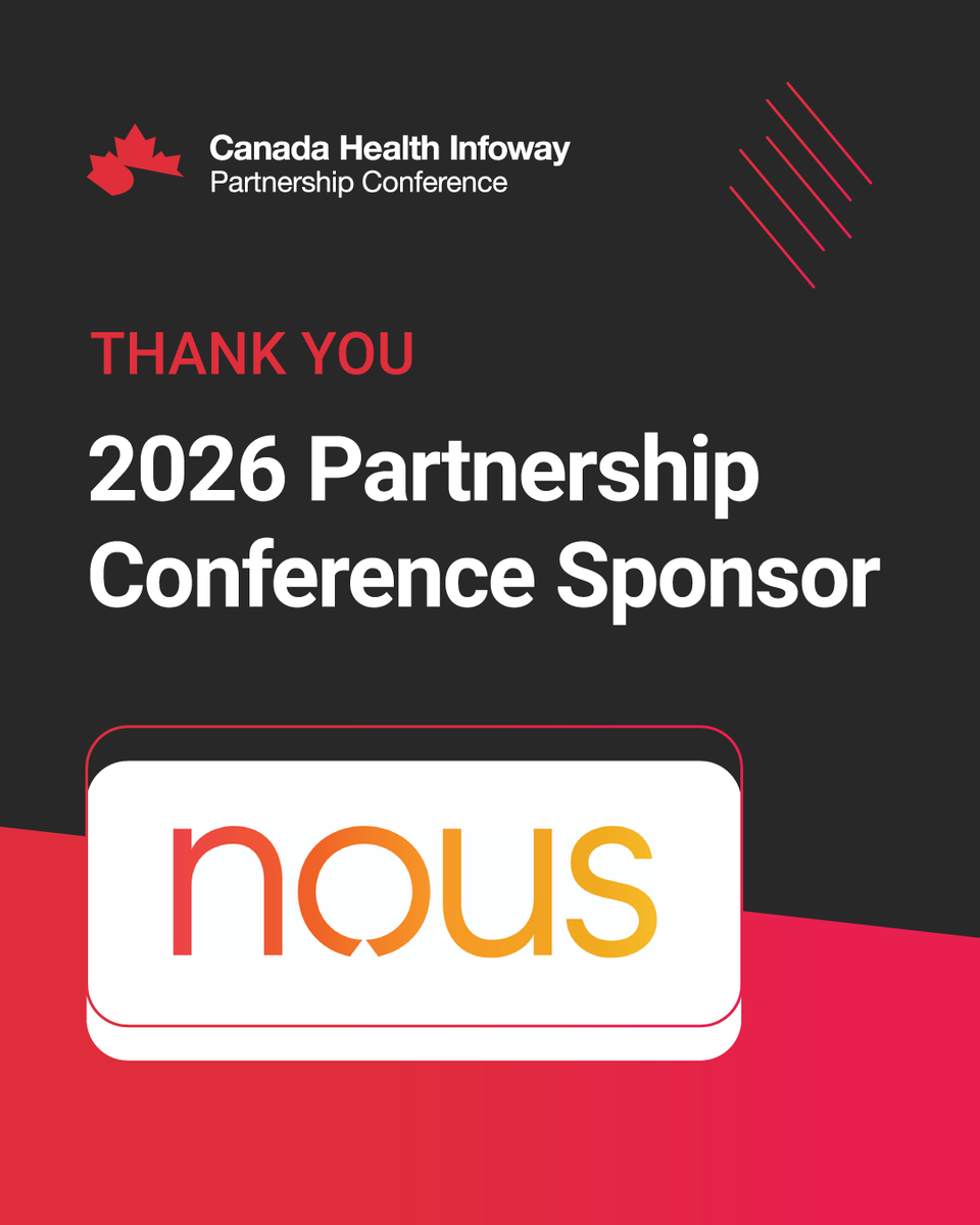Infoway's tweet photo. Thank you to 2026 Infoway Partnership Conference barista-led coffee experience sponsor, Nous. https://t.co/xZIm9NJM30 #ThinkDigitalHealth https://t.co/2SjaIVK9hI