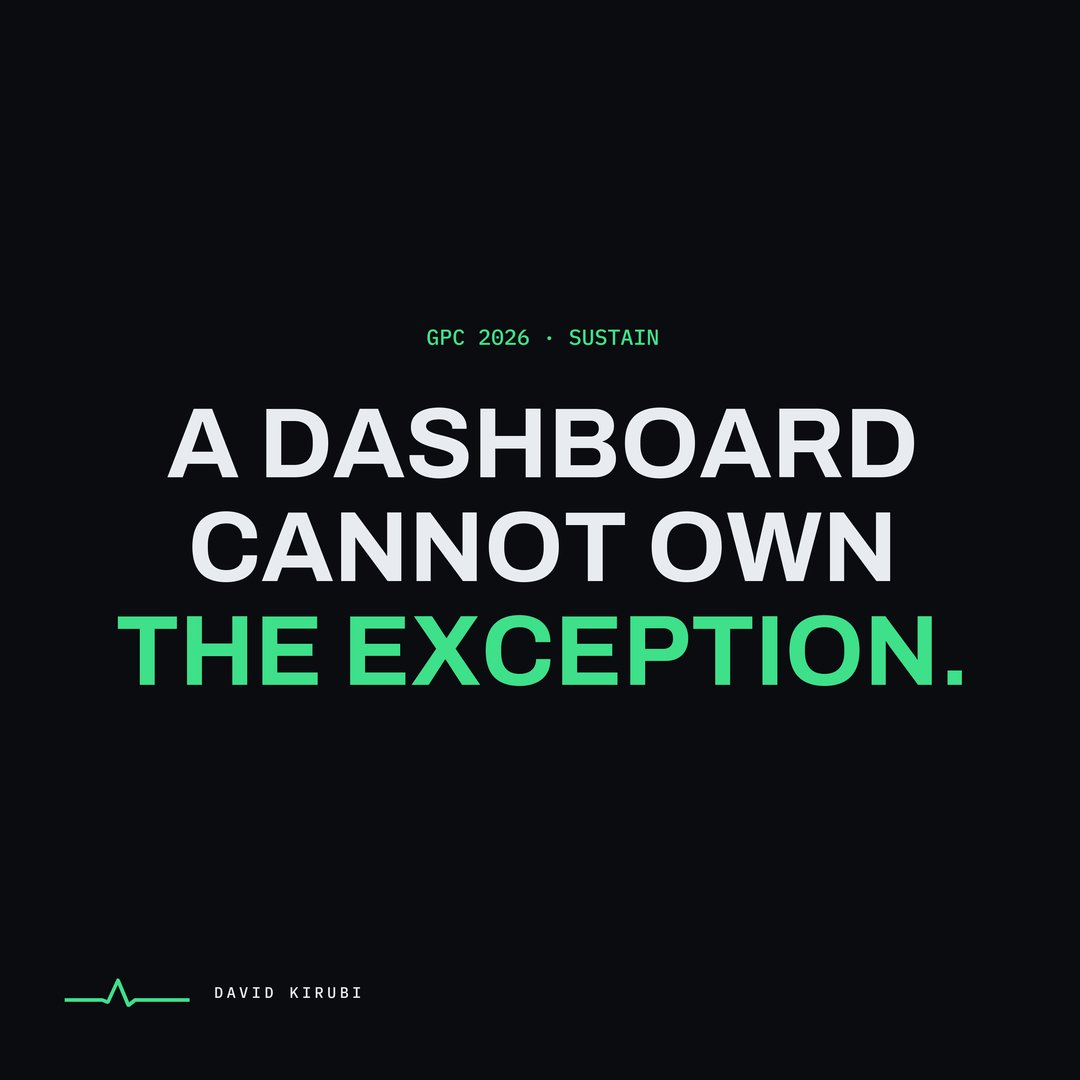 KirubiD's tweet photo. A dashboard cannot own the exception.

Follow the road to GPC 2026 · October 27 · Hurst, Texas.

#QualifiedCapacity #DefenseIndustrialBase https://t.co/Rfmtuu6Lai
