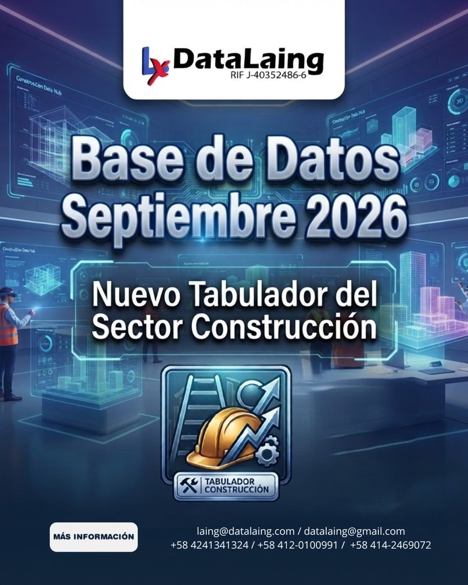 datalaing's tweet photo. 📊 Base de Datos DataLaing septiembre 2026 disponible: información operativa para equipos que exigen orden en sus APU. #DataLaing #MaPreX https://t.co/KgANWdKRIg