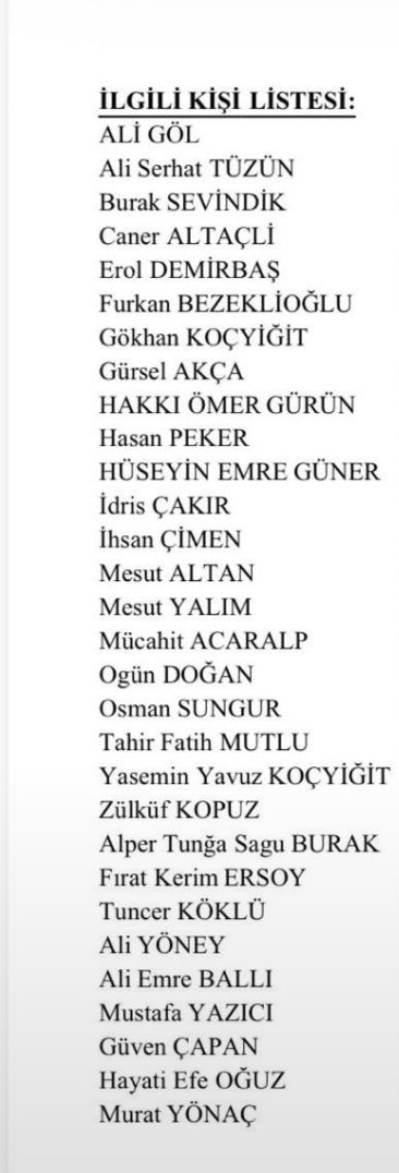 mustfsnmz's tweet photo. Malvarlıkları dondurulan kişiler. Kim bunlar, bilen var mı? 
Biri AKP genel Bşk yrd Hayati Yazıcı’nın oğlu https://t.co/0EhAyBJWP5