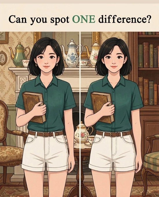 Lindsey_448's tweet photo. Test your observation skills! 🤔  

Find the ONE difference. https://t.co/BvVLnghU4q