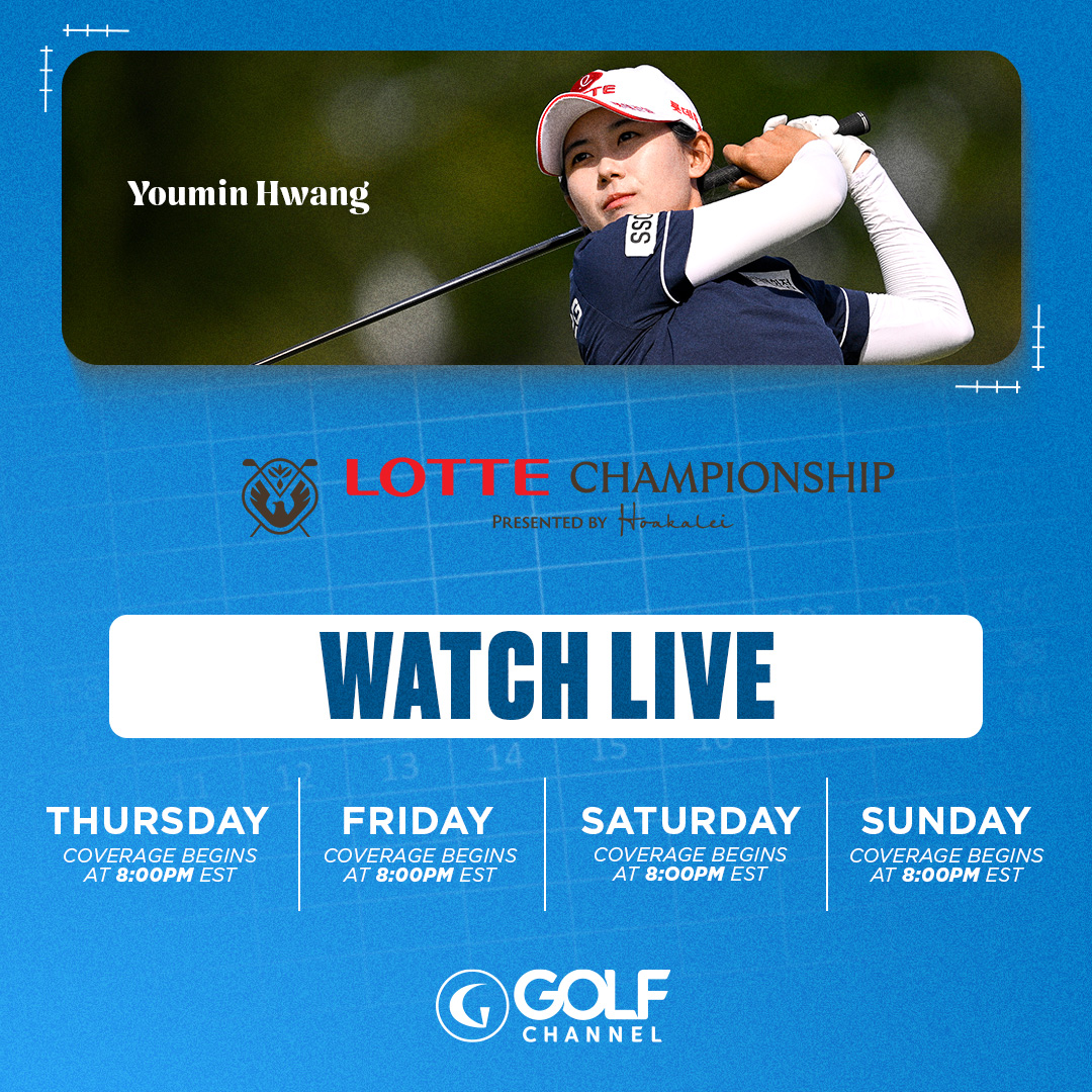 LPGA's tweet photo. The Tour has landed in Hawaii 🛬 🌺

Tune in on @GolfChannel from 8-11 p.m. ET every day to see how the @LPGALOTTE shakes out 📺 https://t.co/9UeyJGF9MM
