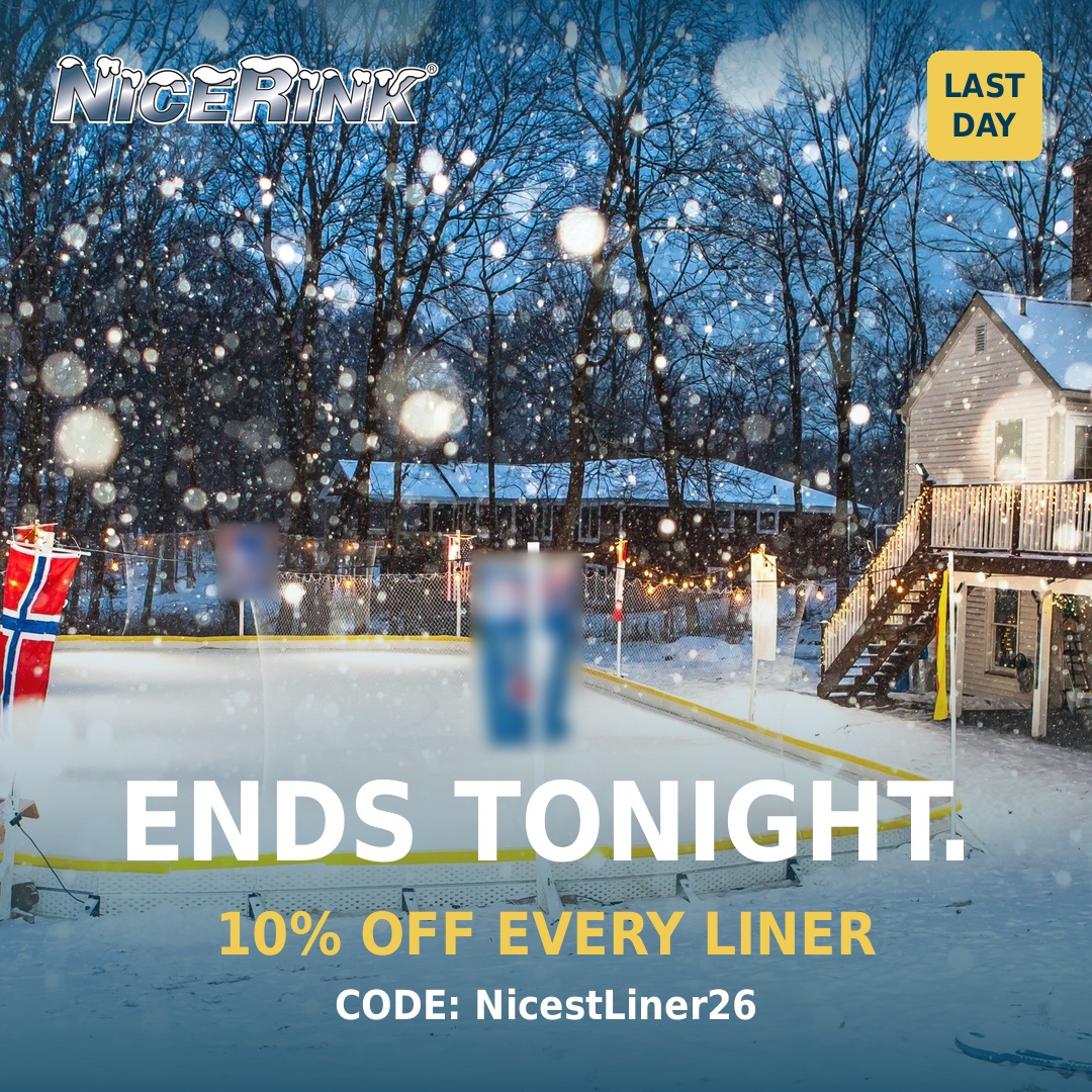 NiceRink's tweet photo. 🚨Ends TONIGHT! 10% off every liner with code NicestLiner26.⏰Everything else is 5% off thru Nov 3. We have everything you need!🏒
SHOP LINERS: https://t.co/94EfP7wc7E
#NiceRink #FrozenMemories #LastChance #Savings #ODR #BackyardRink #IceRinkLiners #Sale https://t.co/KqQxNnlLyw