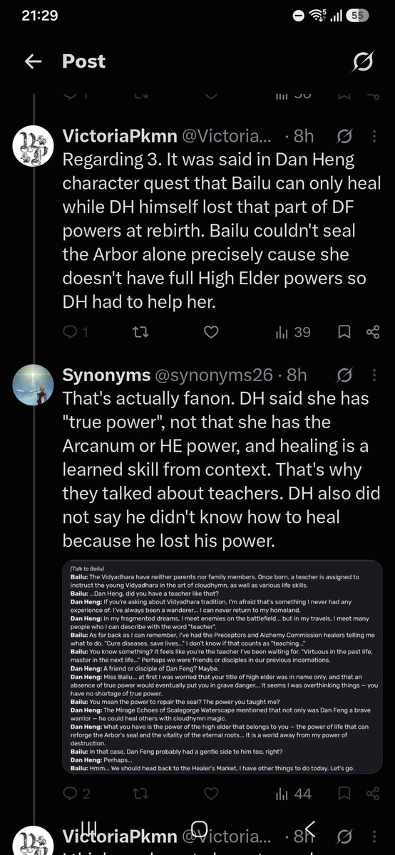 VictoriaPkmn's tweet photo. Bro really blocked me over this. I'm ctfo

Just admit you can't read between the lines buddy instead of doing mental gymnastics and blocking a rando on twitter 🤣🤣

"That's fanon" whatever my dude, I hadn't read any fanon theory when I was playing that quest https://t.co/0vdkriMQ8F