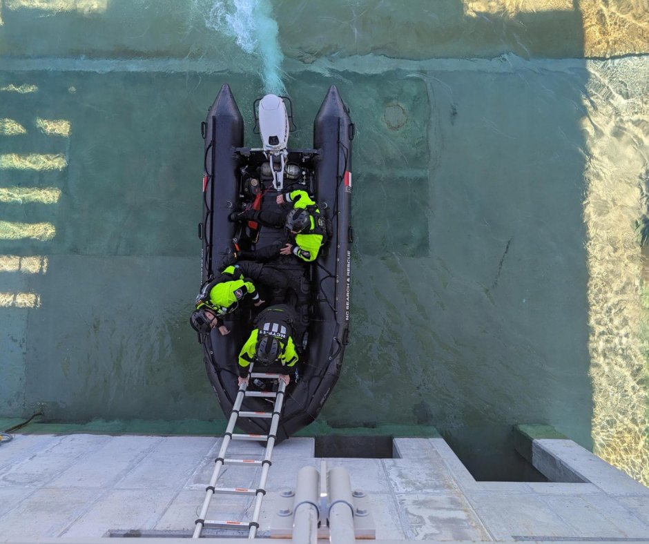 NCEmergency's tweet photo. Last week, North Carolina  Search and Rescue Task Force 11 from New Hanover County, deployed to the North Carolina Emergency Training Center for a three-day exercise. The team practiced rafting skills, motor operations, rescue drills, and swim training to stay sharp and ready for emergencies.
 
This hands-on training helps responders coordinate better together and maintain preparedness for swift‑water and flood rescues in North Carolina. This is just another reason we are a #ReadyNC!
