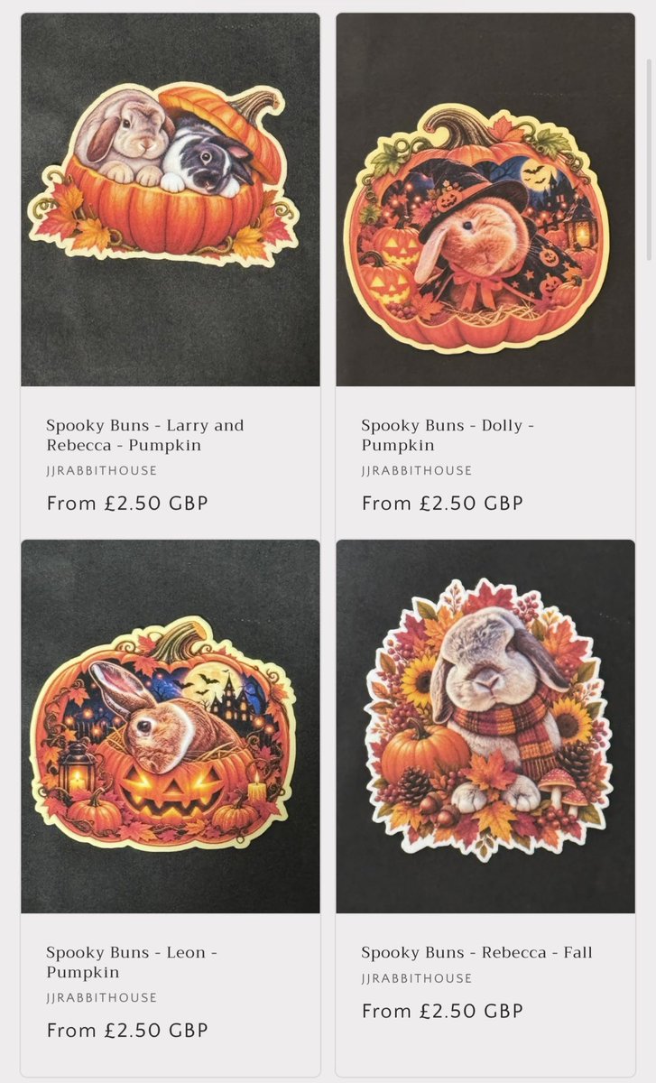 jjrabbithouse's tweet photo. For all you spooky bunnies …

We’ve added more of your favourite @carrotcottagerr buns to the Spooky Buns collection … 🎃 

Hop on over and take a look. Designs can be printed on a HUGE range of items! 

https://t.co/DMyajRlYtp

Any more buns to add to the collection? Let us know 🐰 

Non UK? Message to order