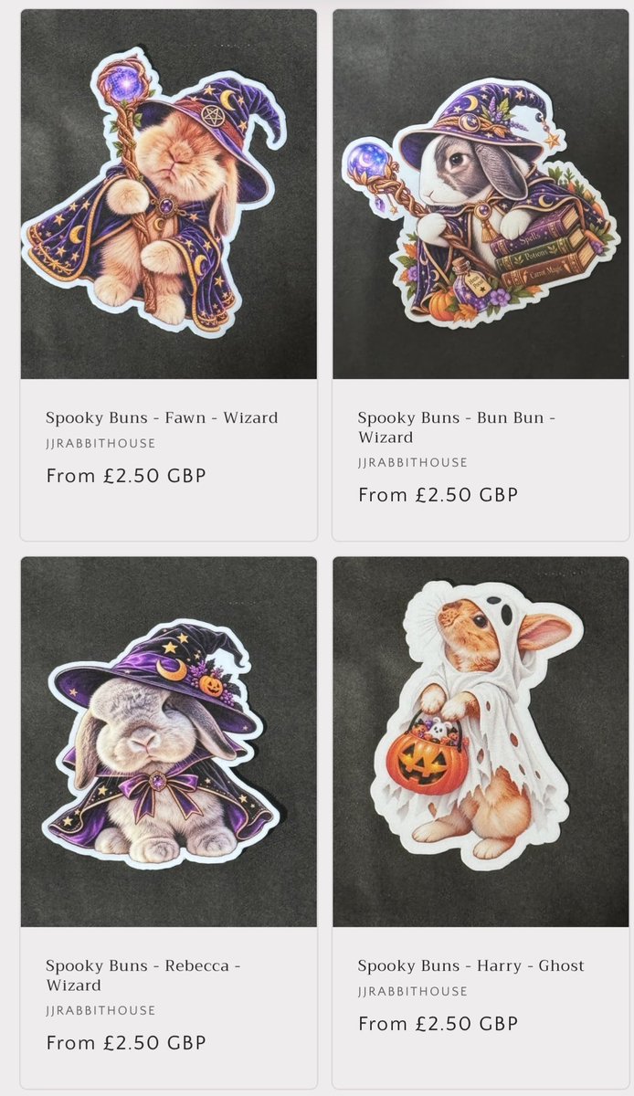 jjrabbithouse's tweet photo. For all you spooky bunnies …

We’ve added more of your favourite @carrotcottagerr buns to the Spooky Buns collection … 🎃 

Hop on over and take a look. Designs can be printed on a HUGE range of items! 

https://t.co/DMyajRlYtp

Any more buns to add to the collection? Let us know 🐰 

Non UK? Message to order