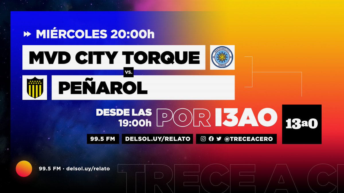 DelSolUy's tweet photo. ⚽️ HOY en @treceacero 

📲 https://t.co/3yjDp3c701
📻 99.5 FM https://t.co/m6qtqNGxDb