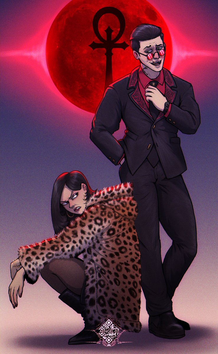 AEngel777's tweet photo. A Ventrue Bastard and his Childer. Dad and bratty daughter dynamic duo. Both are utter assholes.
#vtm https://t.co/164E0YjLqN