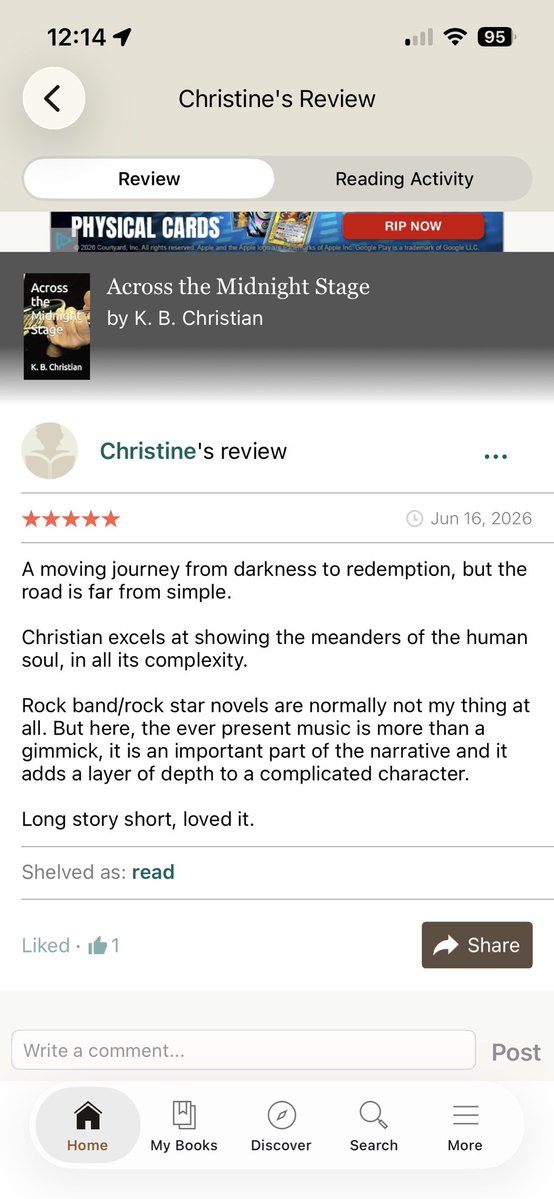TMidnightStage's tweet photo. Available on Amazon and Kindle Unlimited. https://t.co/ObsSMuoHDa #indieauthors #BookRecommendation #rock #family #ComingOfAge #redemption #faith #betrayal #Addictionrecovery https://t.co/NOBzPmVtsF