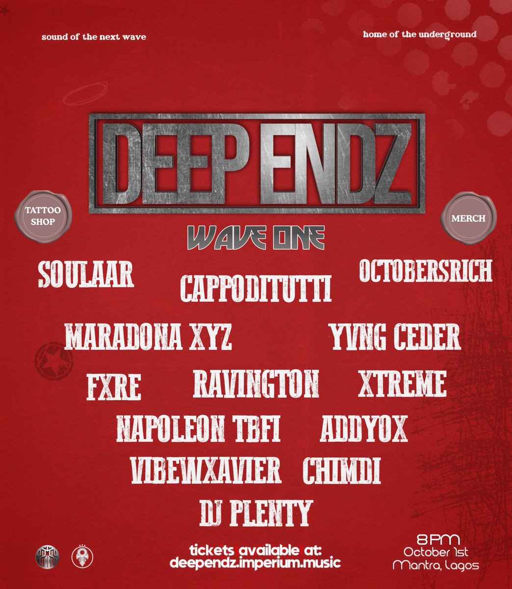 FLYGODRADIO's tweet photo. DEEP ENDZ 

TOMORROW 

FROM THE LINEUP ALONE, YOU JUST GOTTA BE THERE https://t.co/B6HoGagcKZ