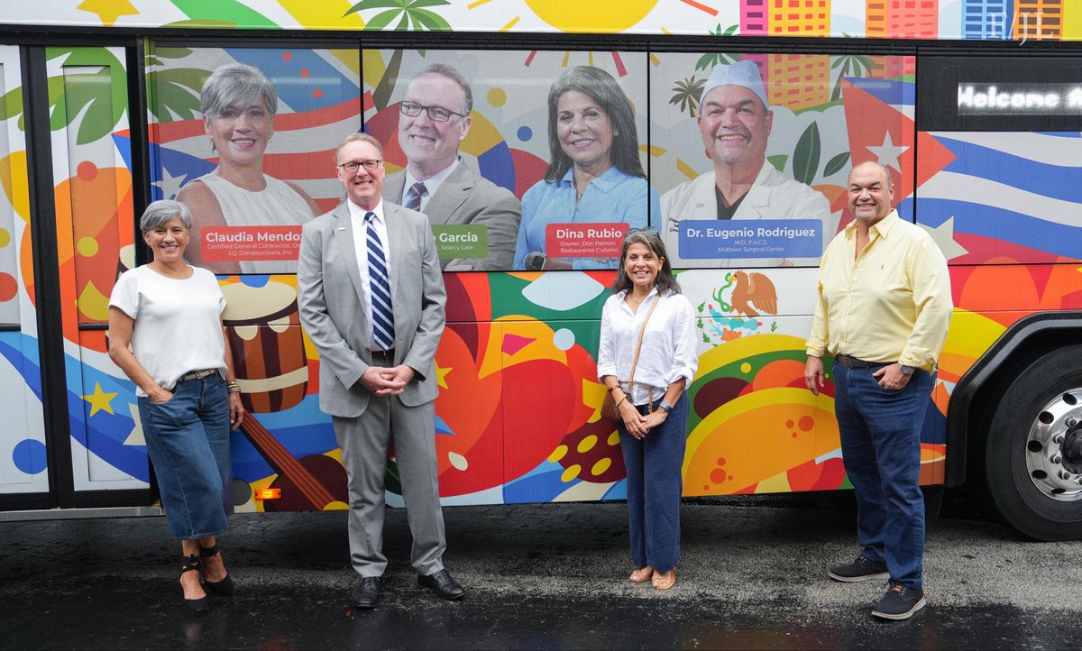 SearcyTalk's tweet photo. We’re halfway through #HispanicHeritageMonth and celebrating some of the moments that have made it so special.
Here’s a look at a few moments from the Hispanic Heritage Leadership Summit to the Palm Tran bus wrap featuring attorney Mariano Garcia.
And... there’s more to come! https://t.co/irTOX9Ey0x