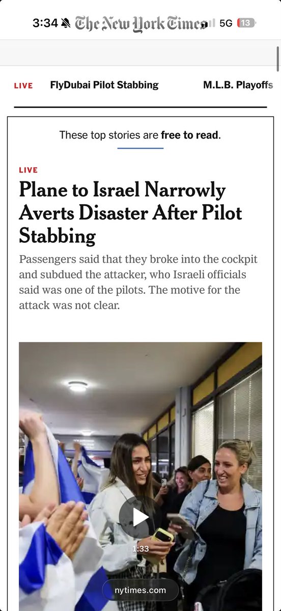 AriGoldkind's tweet photo. Look ⬇️ at this @nytimes garbage. 

“The motive for the attack was not clear”. 

Next they’ll say “some pilot did some thing”. 

Or “19 most peaceful men couldn’t get out of the way of the poorly placed World Trade Center on 9/11” https://t.co/AA64E93eD9