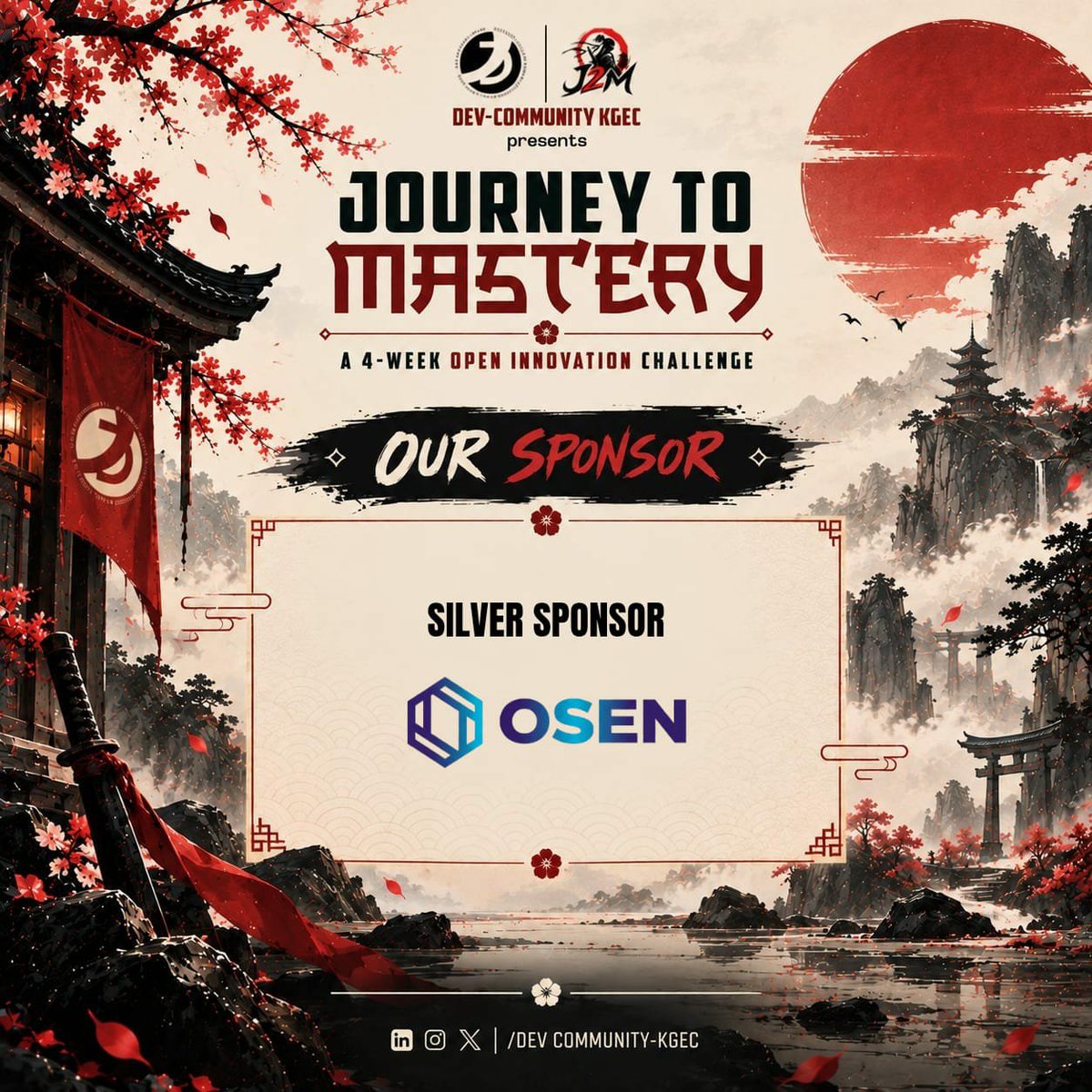 DC_KGEC's tweet photo. Announcing the sponsors for Journey to Mastery

Silver Sponsors: @osenofficial • @studio1 • @riverscre8
Technical &amp; Outreach Partner: @LNC_Community
Community Partner: @c0de_dev_comm

Thanks for supporting the builders, ideas, and everything we’re putting together. https://t.co/l2Oe4PtRKV
