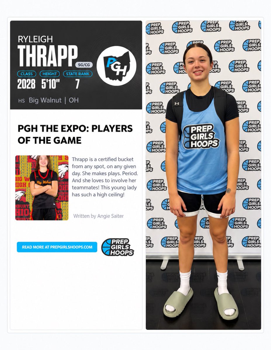 RyleighThrapp's tweet photo. Great experience competing at The Expo! ๐ Thank you Angie Saiter, @PGH_Ohio @PrepGirlsHoops @JDabbs86 for the opportunity & the evaluation. ๐
#TheExpo #PrepHoops #2028WBB #BigWalnut #IndyOneEybl https://t.co/80Kf3vHSPd