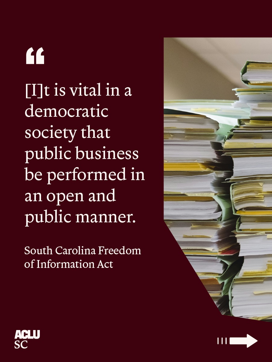 ACLU_SC's tweet photo. The State Election Commission removed its top official after a closed-door hearing. Now more than ever, it's crucial for state agencies like the SEC to make decisions in the light of day. https://t.co/07TxwrnSoh https://t.co/qKtpIz4nDN