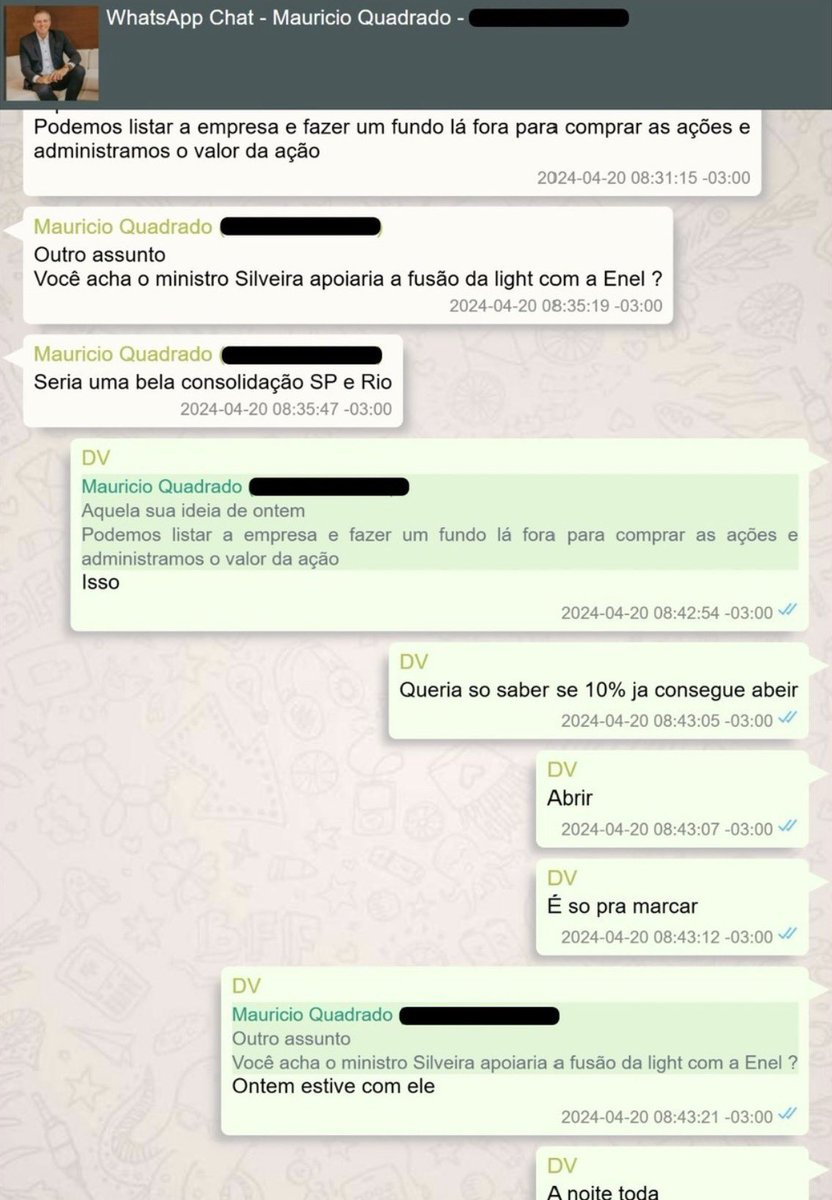 Pri_usabr1's tweet photo. Eita, Lula! A PF achou no celular de Vorcaro uma proximidade nada institucional com Alexandre Silveira. Três reuniões em 2024 e 2025, duas na casa do banqueiro. O dono do Master diz que falou com o ministro de Minas e Energia de Lula sobre fundir Enel e Light.

Energia nas mãos de quem deveria fiscalizar. Coincidência?