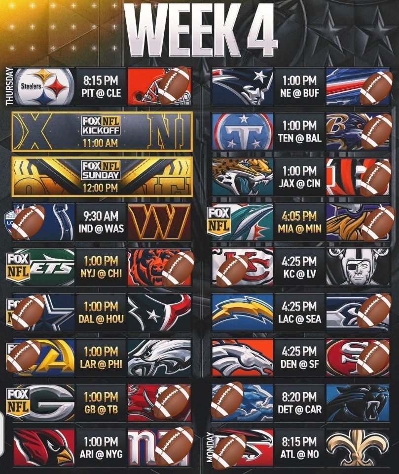 JanoConX's tweet photo. 🏈 #NFLPicksWeek4 🏈 https://t.co/IpYpT9j8i6