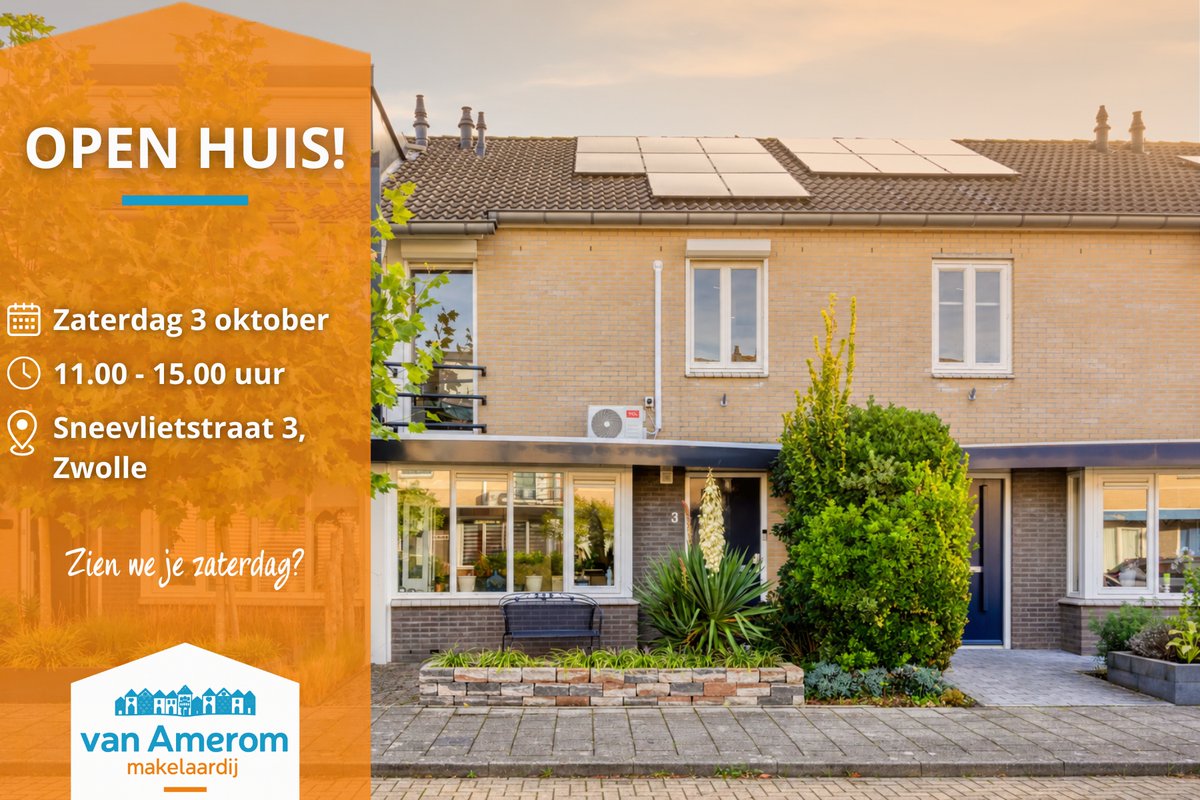 vanameromcom's tweet photo. OPEN HUIS | Zwolle

Zaterdag openen 2 woningen hun deuren!

📅 Zaterdag 3 oktober
🕚 11.00 – 15.00 uur
📍 Larixstraat 40
📍 Sneevlietstraat 3

Zien we je zaterdag? 👋 https://t.co/An7ZwZeUzg